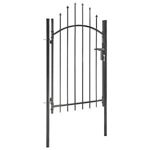 [143060] Brama ogrodowa Woerden, stal, 1x1,5 m, czarna