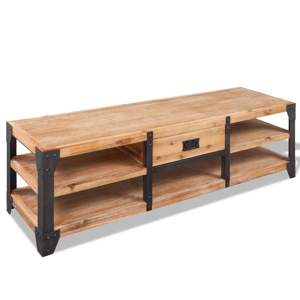 [243913] Szafka pod TV z drewna akacjowego, 140x40x45 cm