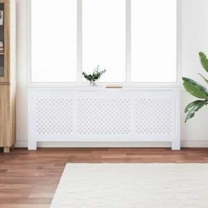 [325555] Osłona na kaloryfer z MDF, biała, 205 cm