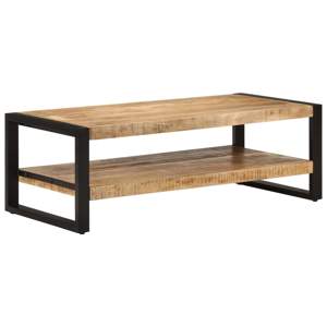 [351820] Stolik kawowy, 120x55x40 cm, lite drewno mango