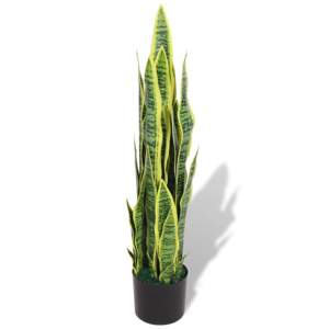 [244427] Sztuczna sansewieria z doniczką, 90 cm, zielona