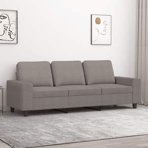 [359406] Sofa 3-osobowa, kolor taupe, 180 cm, tapicerowana tkaniną