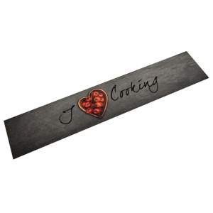 [4005619] Dywanik kuchenny z napisem Cooking, 60x300 cm, aksamitny
