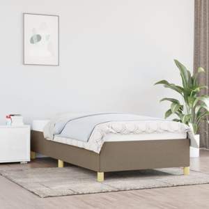 [347121] Rama łóżka bez materaca Taupe 80x200 cm Tkanina