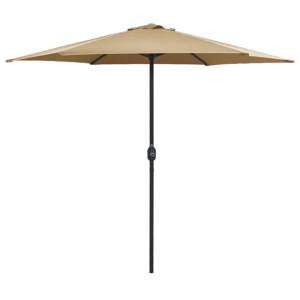 [47347] Parasol ogrodowy na aluminiowym słupku, 270x246 cm, taupe