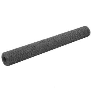[143290] Ogrodzenie z siatki, stal i PVC, 25x1,2 m, szare