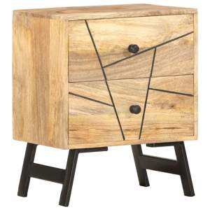 [285875] Szafka nocna, 40x30x50 cm, lite drewno mango