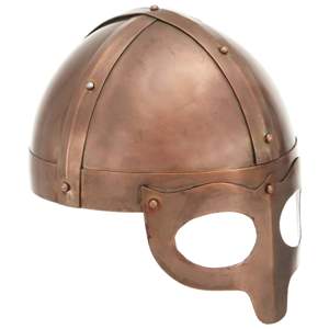[286235] Replika zabytkowego hełmu Wikinga, LARP, stal miedziana