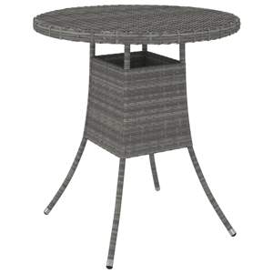 [310469] Stolik ogrodowy, szary, 70x70x73 cm, polirattan