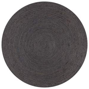 [133667] Ręcznie wykonany dywan z juty, okrągły, 150 cm, ciemnoszary