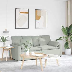 [3321129] Sofa modułowa z poduszkami, jasnoszara
