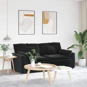 [3321134] Sofa modułowa z poduszkami, czarna