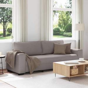 [4105182] Sofa 3-osobowa, kolor taupe, 220x77x82 cm, tkaniną