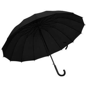 [149139] Parasolka automatyczna, czarna, 120 cm