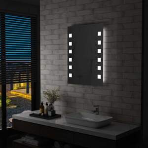 [144700] Ścienne lustro łazienkowe z LED, 60 x 80 cm