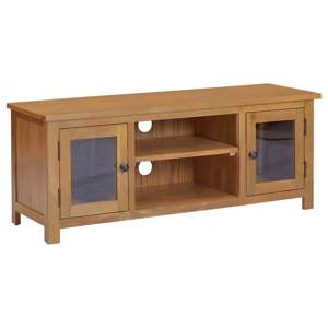 [327435] Szafka pod telewizor, 110x35x44 cm, lite drewno dębowe