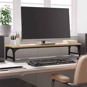 [834006] Podstawka pod monitor, dąb sonoma, 85x23x15,5 cm