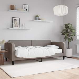 [3196796] Sofa z materacem do spania, kolor taupe, 80x200 cm, tkanina
