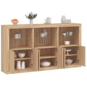 [3209151] Szafka z oświetleniem LED, dąb sonoma, 181,5x37x100 cm