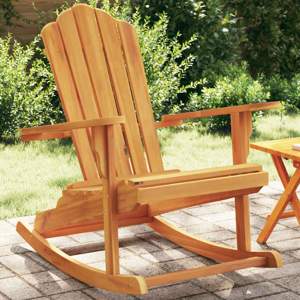 [4008082] Ogrodowy fotel bujany Adirondack, lite drewno tekowe