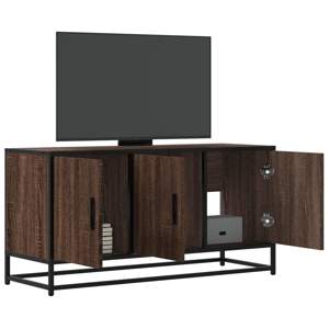 [848833] Szafka pod TV, brązowy dąb, 100x35x50 cm
