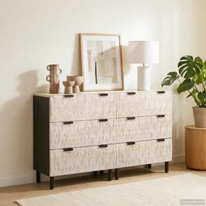 [3310028] Bufet 2 szt. 60 x 33 x 75 cm Drewno z mango