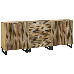 [3310041] Zestaw Komód 3 szt. naturalny 180 x 33 x 75 cm Drewno z mango