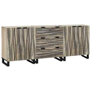 [3310047] Zestaw Komód 3 szt. Biały 180 x 33 x 75 cm Drewno z mango