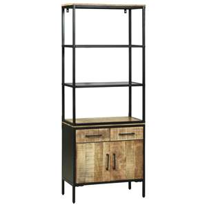 [3310125] Highboard z szufladą Brązowy 70 x 35 x 180 cm Drewno z mango
