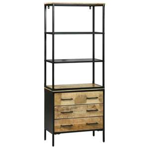 [3310126] Highboard z szufladą Brązowy 70 x 35 x 180 cm Drewno z mango