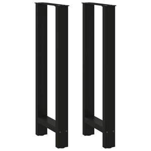 [4013340] Nogi do stołu barowego czarne 2 szt. 50x(100-101) cm stal