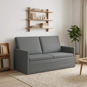 [42041074] Sofa dwuosobowa ciemnoszary 150 x 81 x 82 cm tkanina