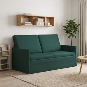 [42041078] Sofa dwuosobowa Ciemnozielony 150 x 81 x 82 cm tkanina