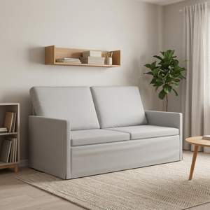 [42041086] Sofa dwuosobowa Szary chmur 150 x 81 x 82 cm tkanina