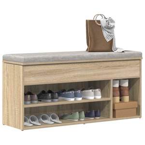 [859138] Ławka na buty dąb sonoma 102x30,5x45 cm materiał drewnopochodny