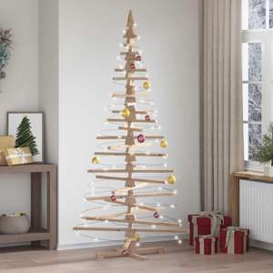 [4103973] Drewniana choinka do udekorowania, 210 cm, lite drewno sosnowe