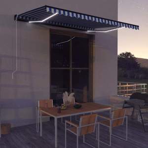 [3051270] Ręczna markiza z oświetleniem LED solarnym 4,5 x 3 m