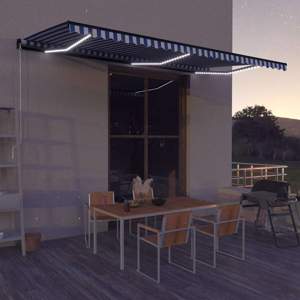 [3051272] Ręczna markiza z oświetleniem LED solarnym 6 x 3 m