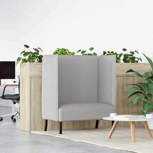 [42010842] Sofa z wysokim oparciem Szary chmura 109 x 56 x 121 cm tkanina