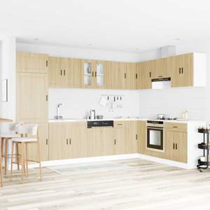 [3315024] Szafka pod zlew Porto 2 szt. Brązowy 80 x 46 x 81,5 cm