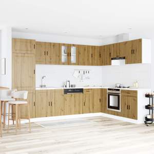 [3315030] Szafka pod zlew Porto 2 szt. Brązowy 80 x 46 x 81,5 cm