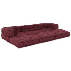 [3315072] Modularna jednostka sofy tkanina Bordowy 210 x 70 x 56 cm