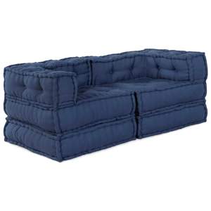 [3315086] Modularna jednostka sofy 2 szt. tkanina Indygo 140 x 70 x 56 cm