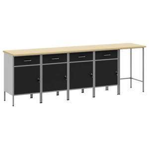 [3321392] Zestaw szafek roboczych z szufladą 5 szt. Czarny i szary