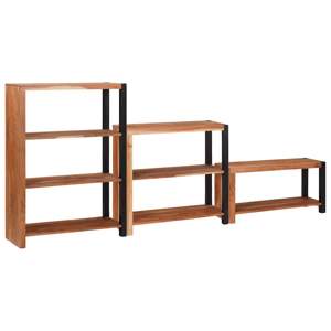[3321523] Półka na książki 6 poziomów 3 szt. 80 x 30 x 110 cm Brązowy