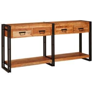 [3324224] Stoliki konsolowe 2 szt. Brązowy 161 x 33 x 75 cm