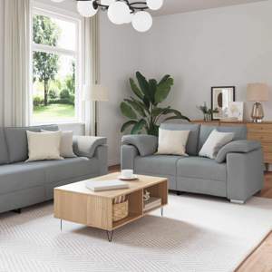 [3324740] Sofa 2 szt. Jasnoszary tkanina