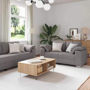 [3324746] Sofa 2 szt. Ciemnoszary tkanina